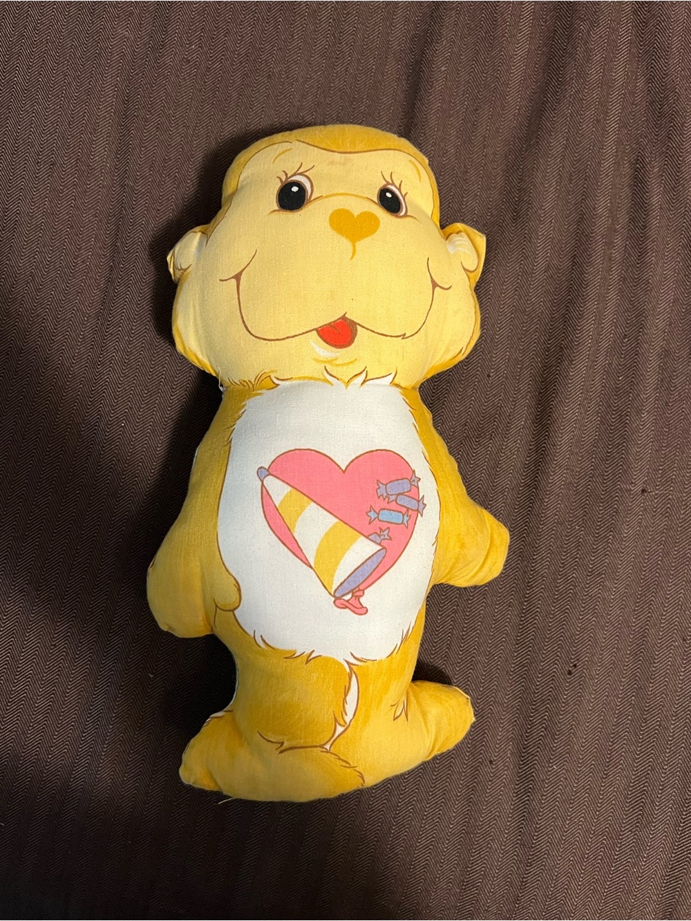 Care Bears Cousin Cut and Sew Pillow Playful Heart Monkey Vintage 1985 Completed